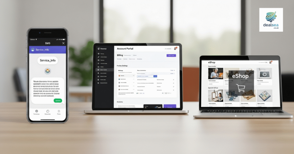 Alternative Methods: SMS, Account Portal & eShop