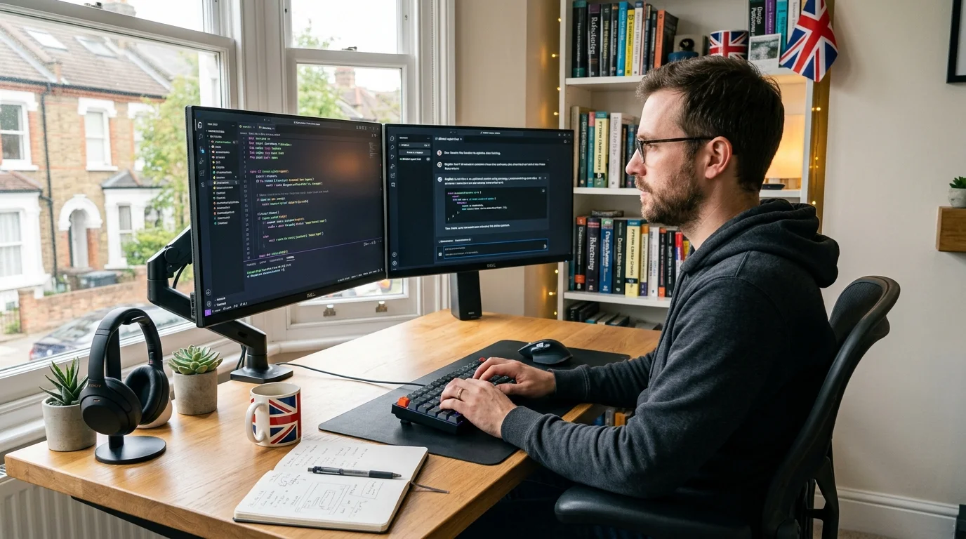 UK software developer using Grok 4.5 coding AI in Cursor editor 2026