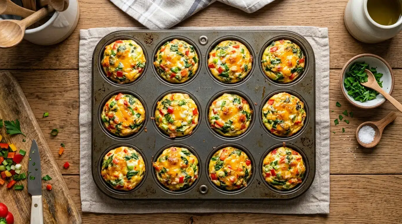 Make-ahead high protein breakfast recipe egg muffins